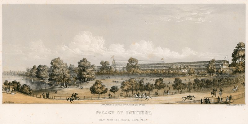 Grote Tentoonstelling, 1851, vanaf de Brug, Hyde Park door English School