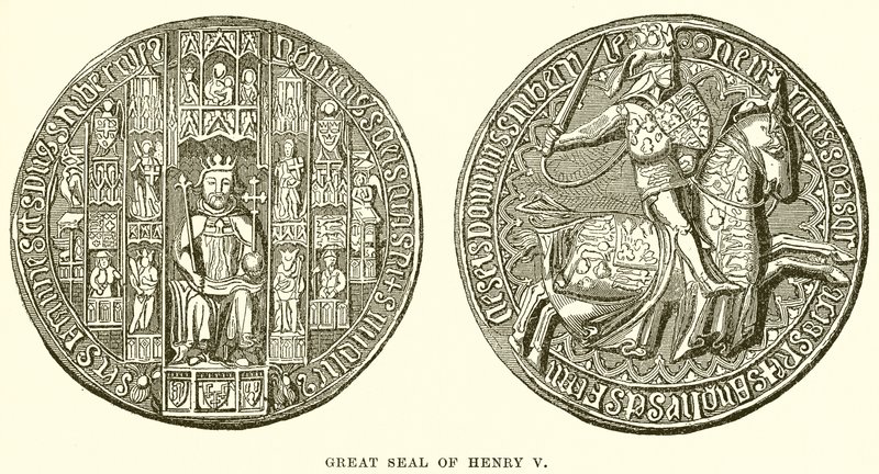 Grote zegel van Hendrik V door English School