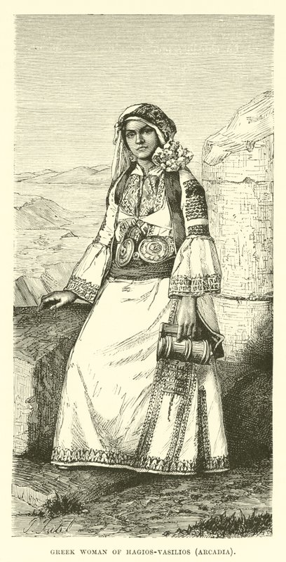 Griekse vrouw van Hagios-Vasilios, Arcadië door English School