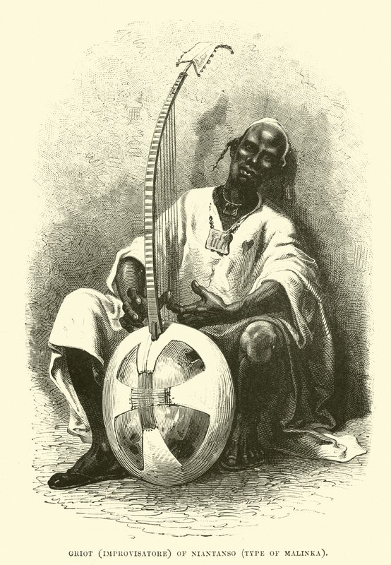 Griot (Improvisator) van Niantanso, type van Malinka door English School
