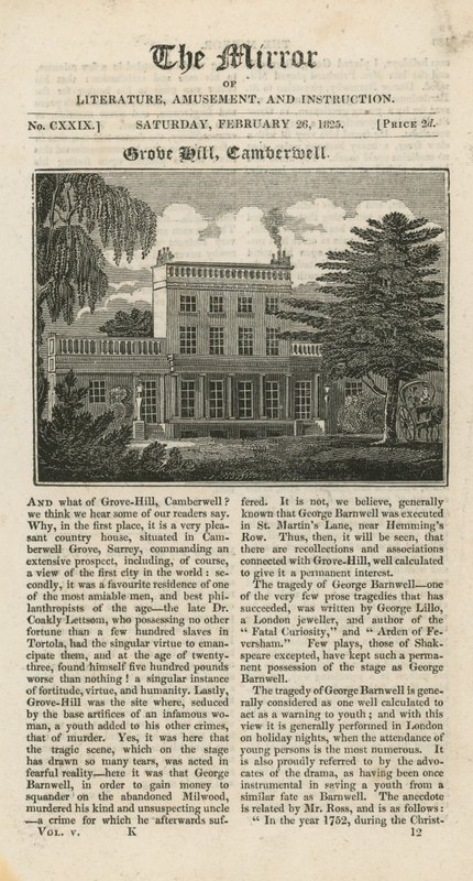 Grove Hill in Camberwell door English School