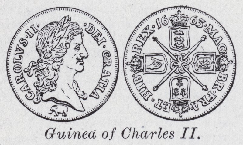Guinea van Charles II door English School