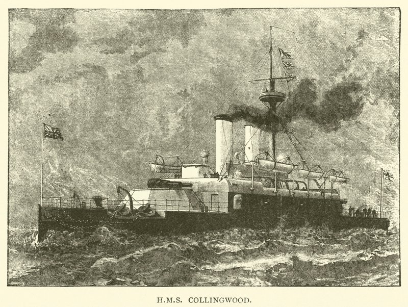 HMS Collingwood (gravure) door English School