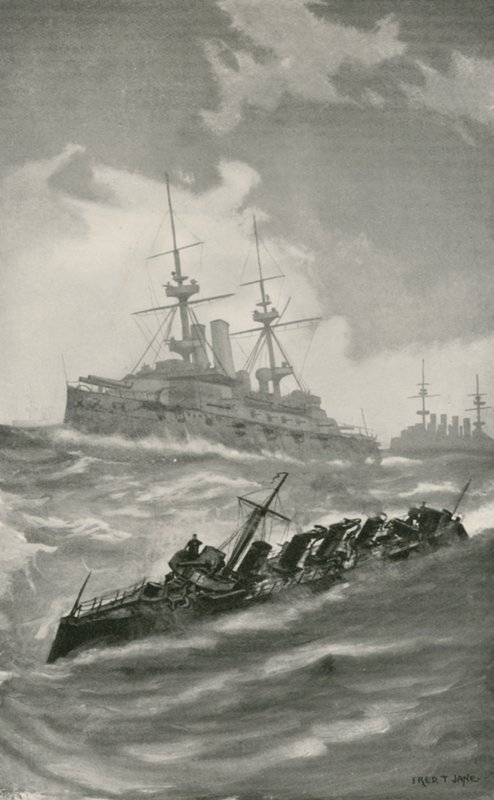 H.M.S. Mars, Terrible en Dragon cruisen in het Engelse Kanaal door English School