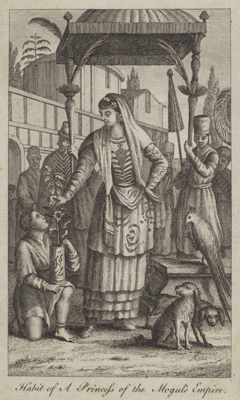 Kleding van een prinses van het Mogolrijk door English School