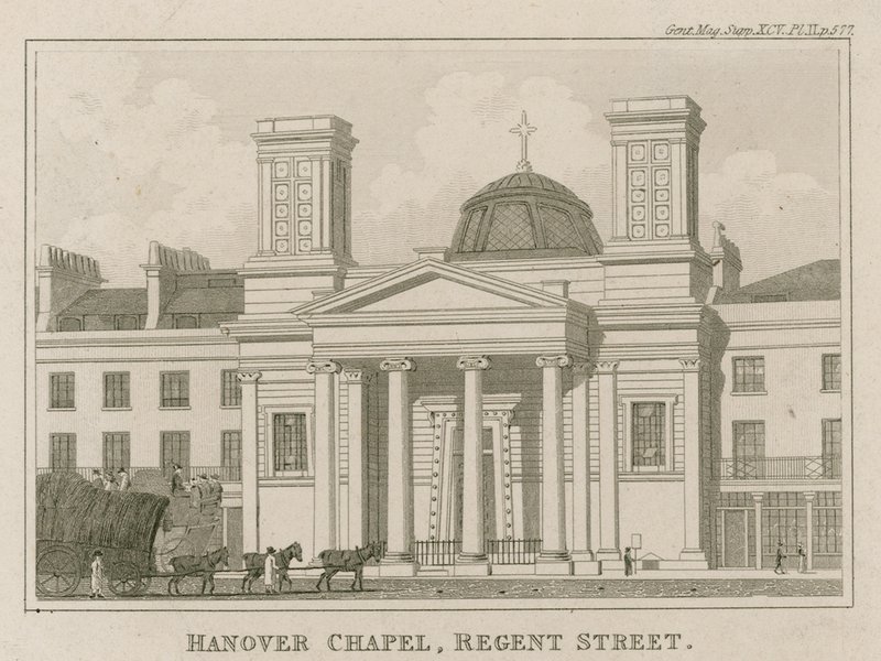 Hanover Chapel, Regent Street, Londen door English School