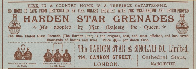 Harden Star Granades, advertentie door English School