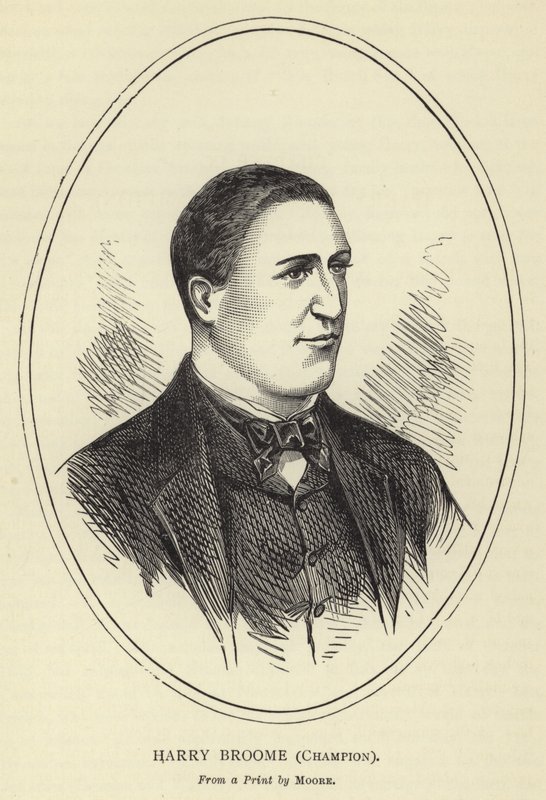 Harry Broome, kampioen, van een prent door Moore door English School
