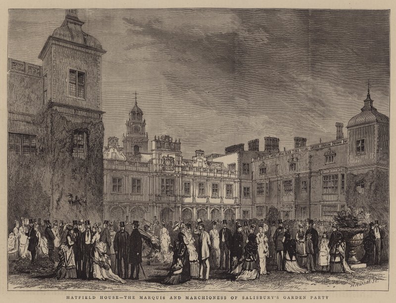 Hatfield House, het tuinfeest van de Markies en Markiezin van Salisbury door English School