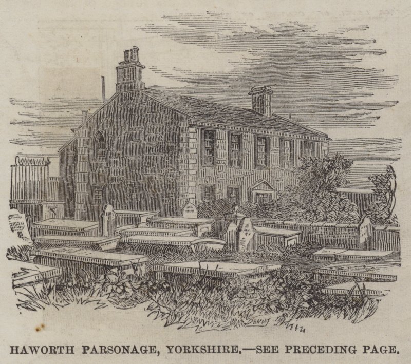 Haworth Parsonage, Yorkshire (gravure) door English School