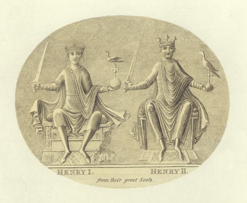 Hendrik I en Hendrik II, koningen van Engeland door English School