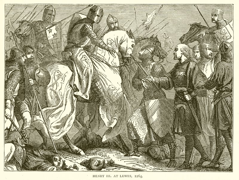 Hendrik III in Lewes, 1264 door English School