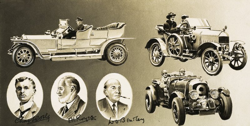 Henry Royce, Charles Rolls, W. O. Bentley -- drie pioniers van de auto door English School
