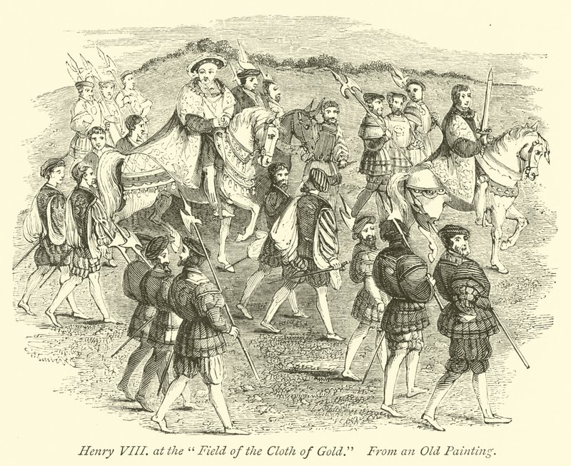Hendrik VIII op het Veld van het Gouden Laken door English School