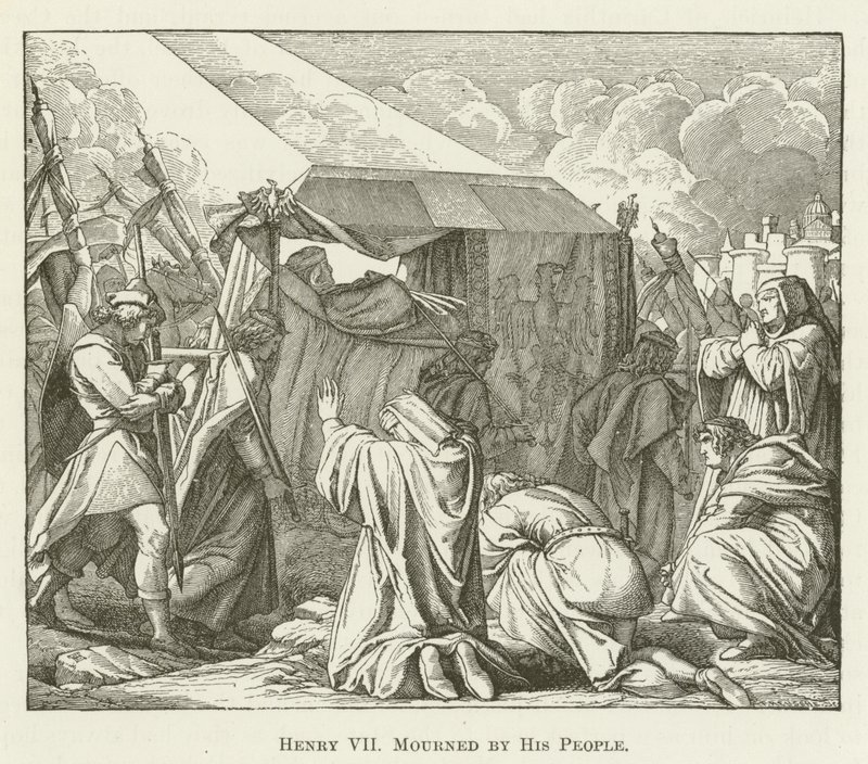 Hendrik VII betreurd door zijn volk door English School