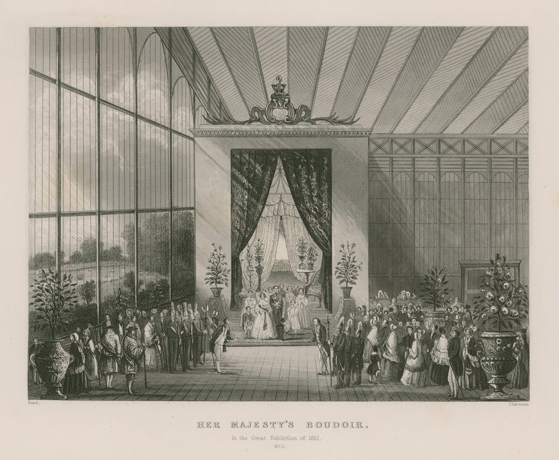 Hare Majesteits Boudoir in de Grote Tentoonstelling van 1851 door English School