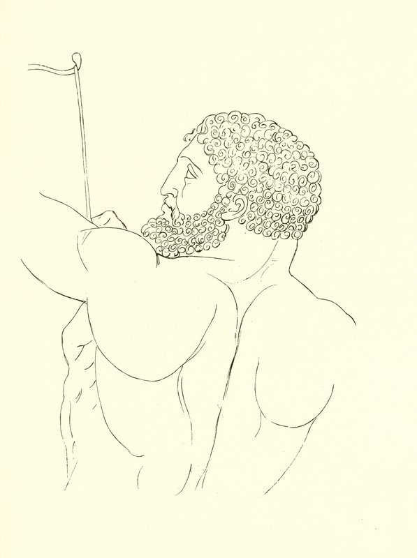 Hercules, vol waardigheid, kracht en moed, vernietigt kalm de Stymphalides door English School