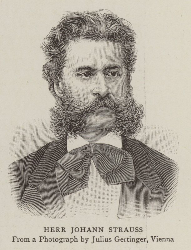 Herr Johann Strauss (gravure) door English School