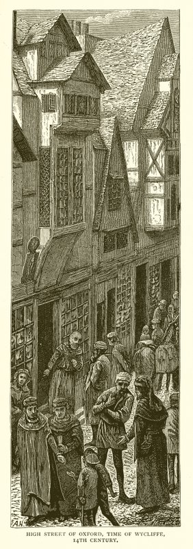 Hoofdstraat van Oxford, Tijd van Wycliffe, 14e Eeuw door English School