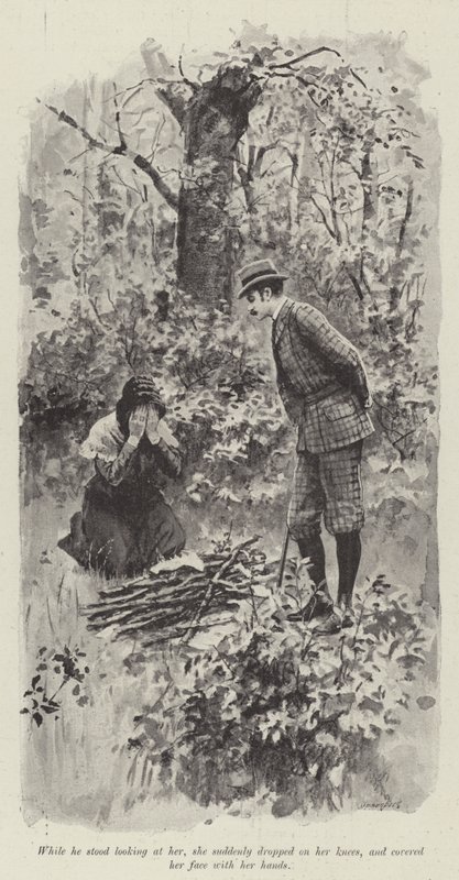 Zijn goede fee, door Mary Elizabeth Braddon (litho) door English School