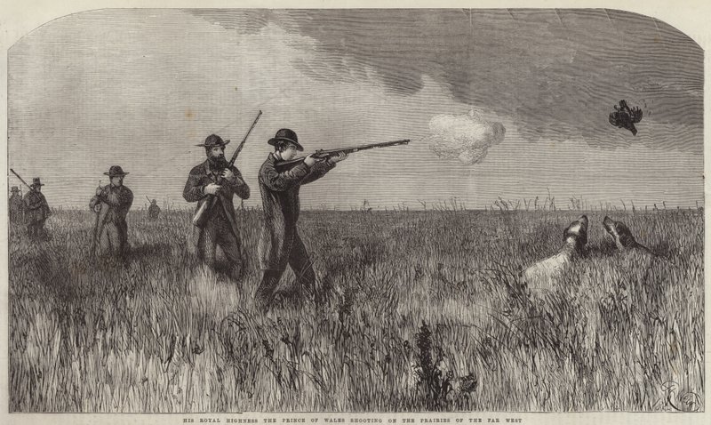 Zijne Koninklijke Hoogheid De Prins van Wales die Schiet op de Prairies van het Verre Westen door English School