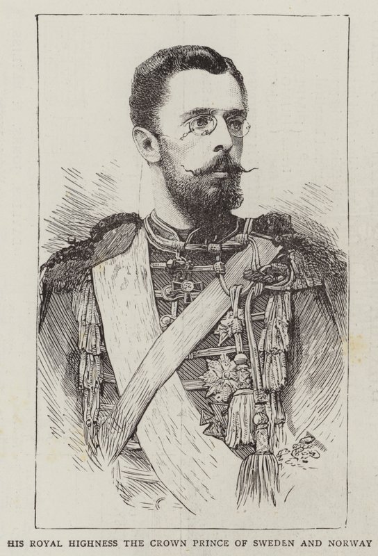 Zijne Koninklijke Hoogheid de Kroonprins van Zweden en Noorwegen (gravure) door English School