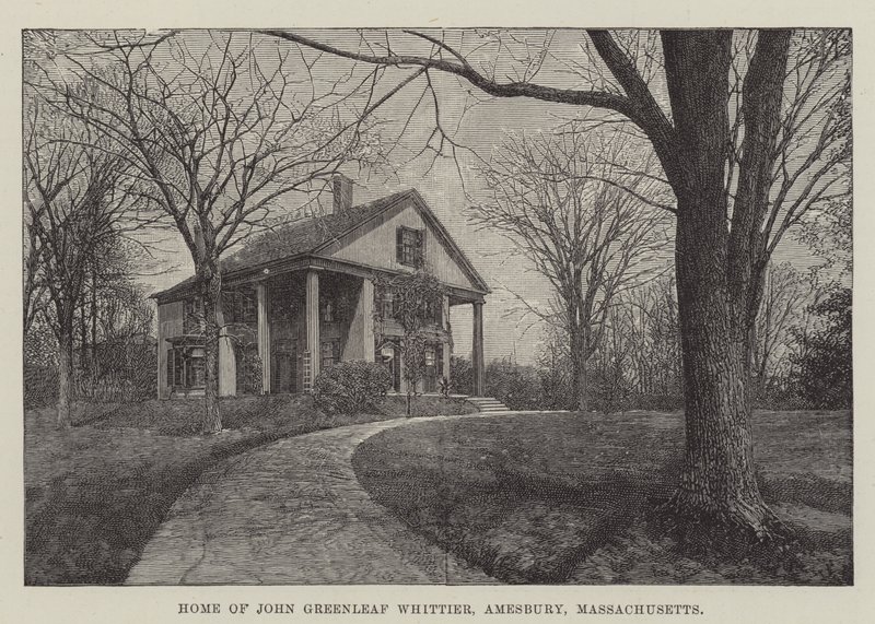Huis van John Greenleaf Whittier, Amesbury, Massachusetts door English School