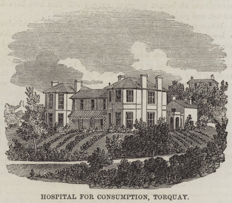 Ziekenhuis voor Longziekten, Torquay (gravure) door English School