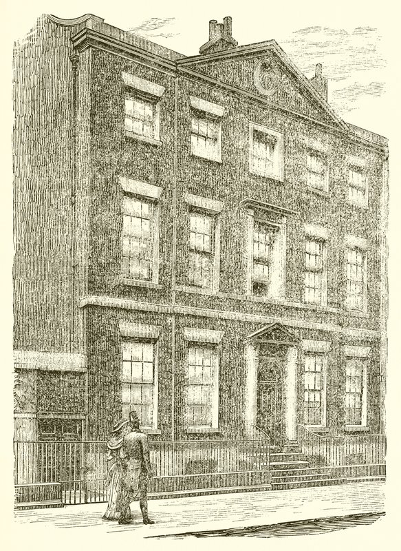 Huis in Rodney Street, Liverpool, waar Mr. Gladstone werd geboren door English School