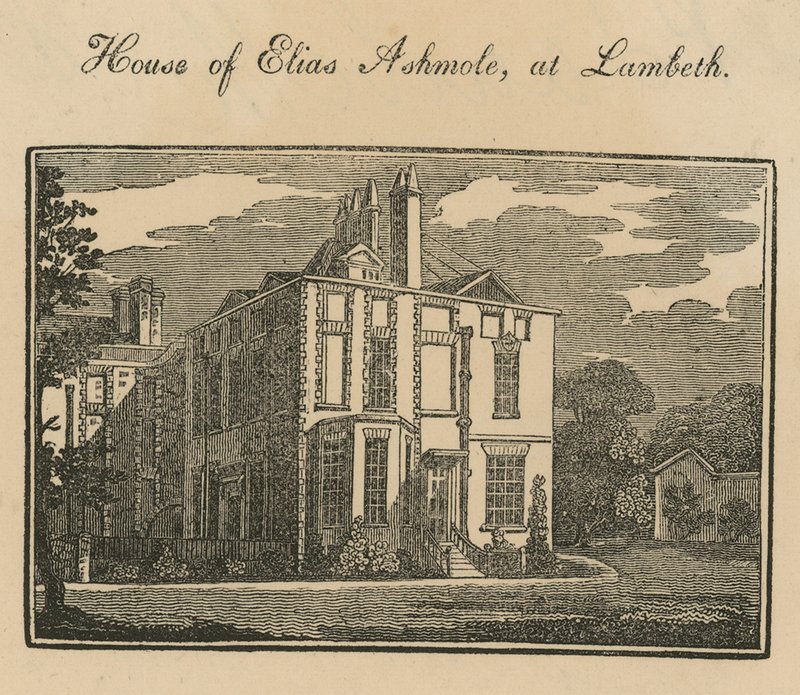 Huis van Elias Ashmole in Lambeth door English School