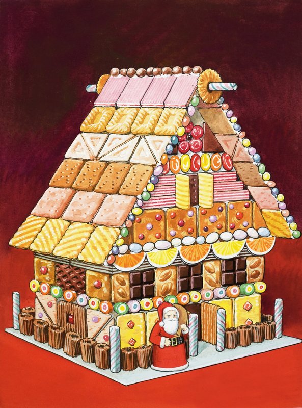 Huis van koekjes door English School