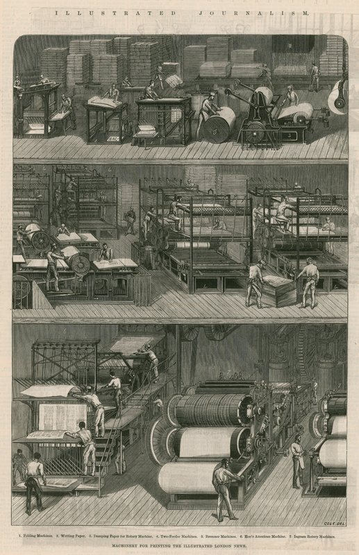Geïllustreerde Journalistiek: Machines voor het drukken van de Illustrated London News door English School