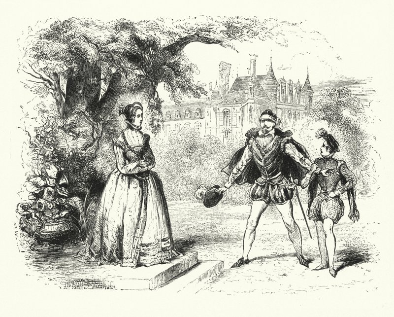 Illustratie voor Les Huguenots door Giacomo Meyerbeer (gravure) door English School
