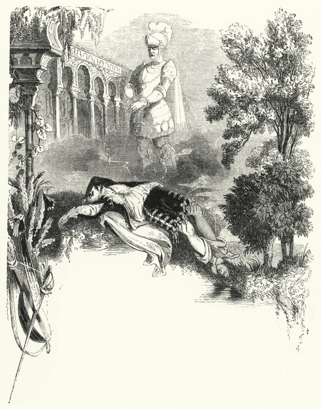 Illustratie voor Mozarts opera Don Giovanni (gravure) door English School