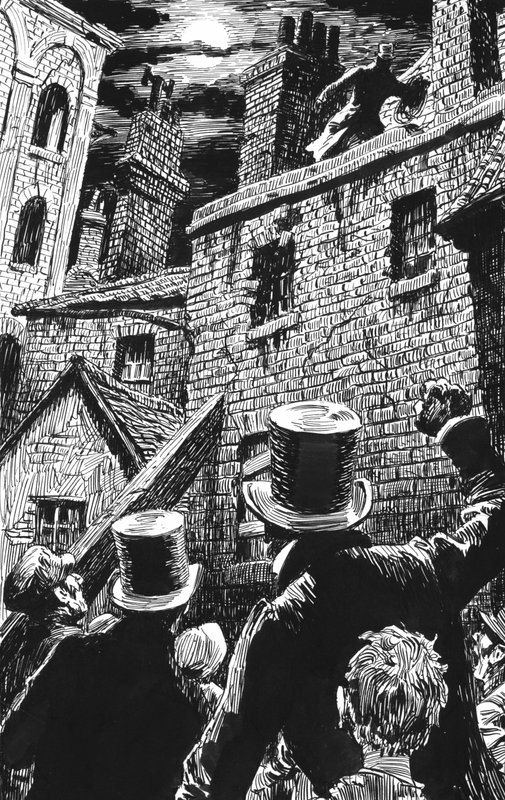 Illustratie voor Oliver Twist door Charles Dickens door English School