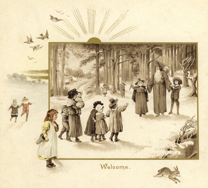 Illustratie voor De Komst van de Kerstman door English School