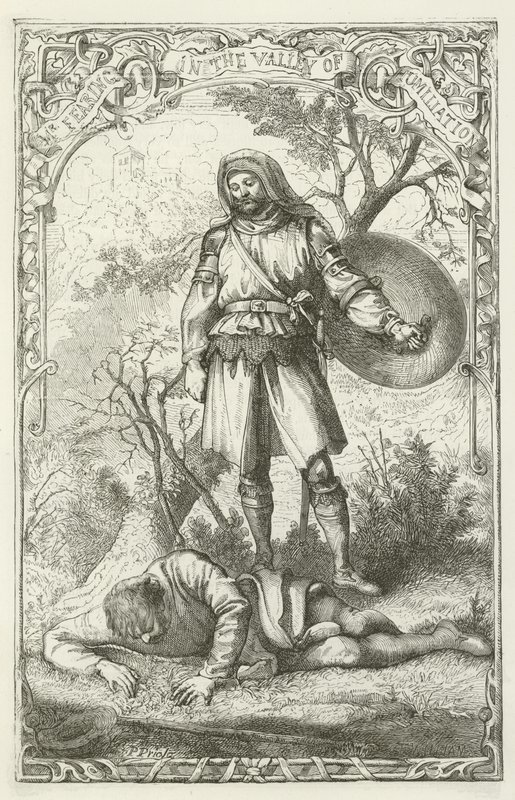 Illustratie voor De Pelgrimsreis van John Bunyan door English School