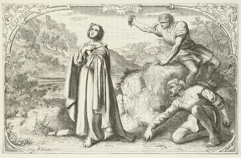 Illustratie voor De Pelgrimsreis van John Bunyan door English School