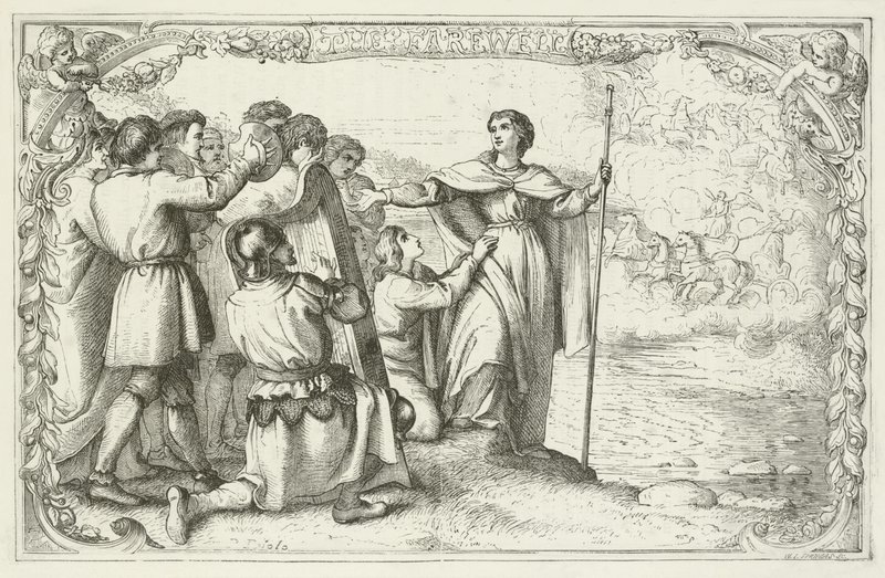 Illustratie voor De Pelgrimsreis van John Bunyan door English School