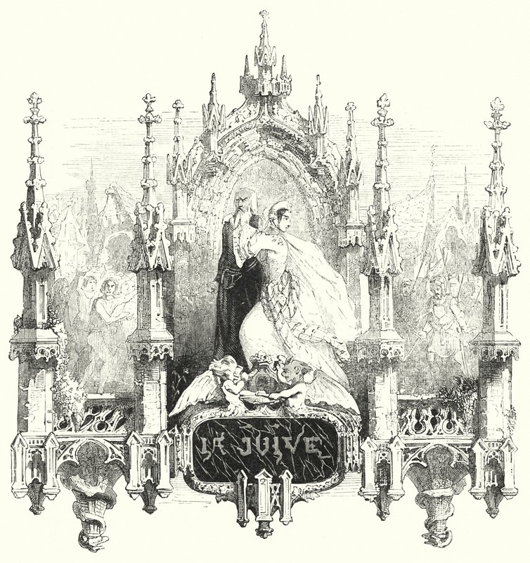 Illustratie voor de opera La Juive door Fromental Halevy (gravure) door English School