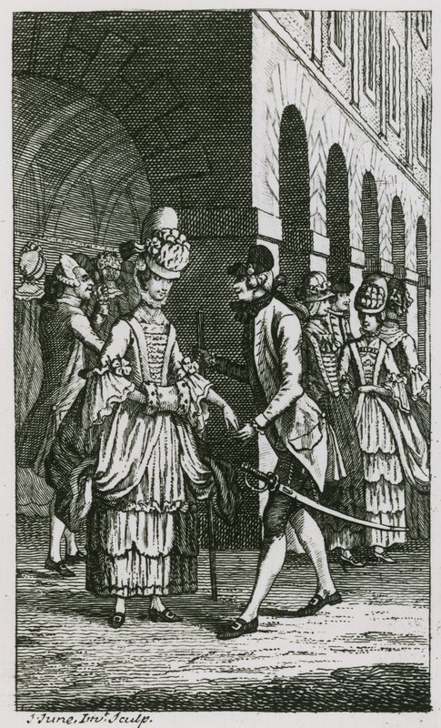 Illustratie in Harriss List, editie van 1773 door English School