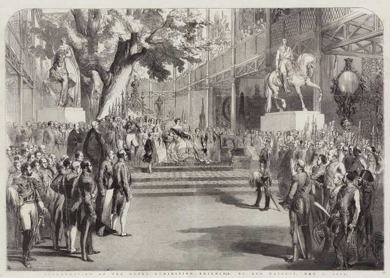 Inhuldiging van het Grote Tentoonstellingsgebouw door Hare Majesteit door English School