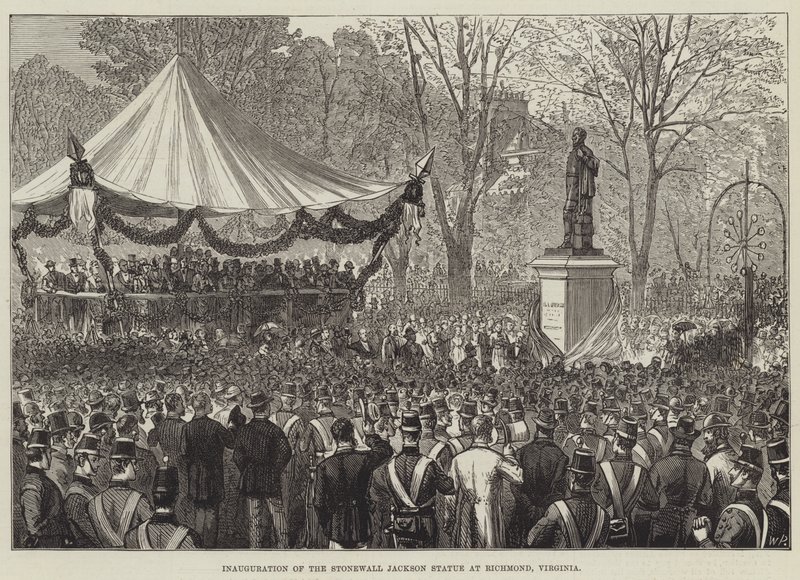 Inhuldiging van het Stonewall Jackson standbeeld in Richmond, Virginia door English School