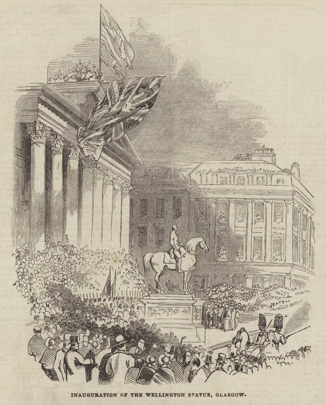 Inhuldiging van het Wellington Standbeeld, Glasgow door English School