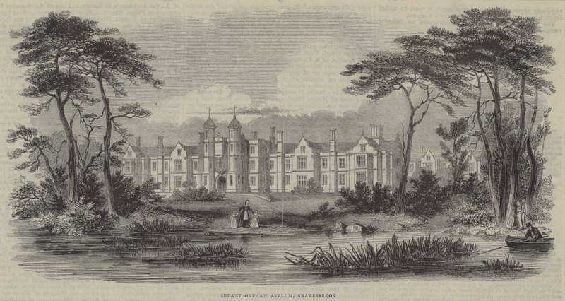 Weeshuis voor zuigelingen, Snaresbrook (gravure) door English School