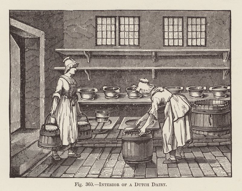 Interieur van een Nederlandse Zuivelboerderij door English School