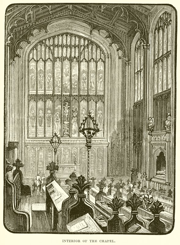 Interieur van de kapel door English School