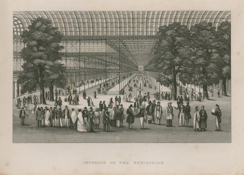 Interieur van de Grote Tentoonstelling, 1851 door English School