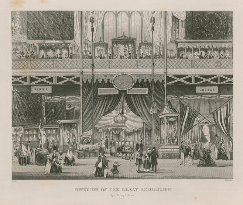 Interieur van de Grote Tentoonstelling, 1851, Egypte, Turkije & Griekenland door English School