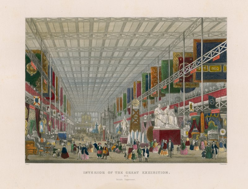 Interieur van de Grote Tentoonstelling, Britse Afdeling door English School